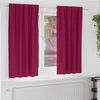 vidaXL Verdunkelungs-Vorh&auml;nge mit Ringen 2 pcs Weinrot 175 x 140 cm