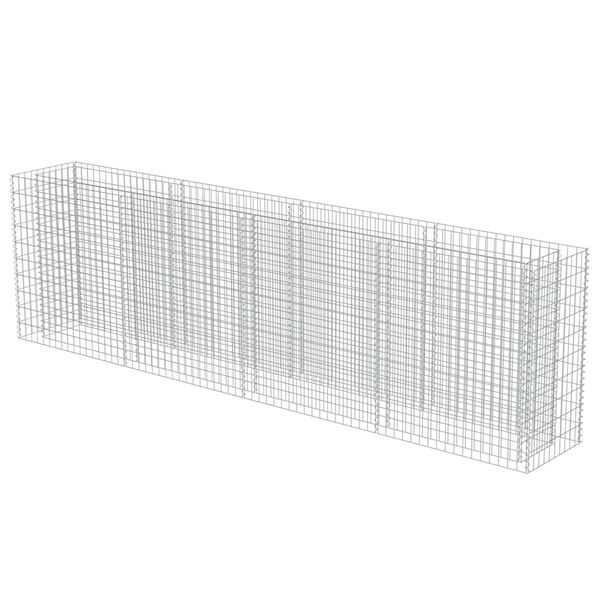 vidaXL Gabionen-Hochbeet Verzinkter Stahl 360&times;50&times;100 cm