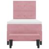 vidaXL Boxspringbett mit Matratze mit Kopfteil Rosa 80 x 200 cm Samt
