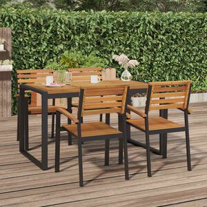 vidaXL Gartentisch mit Beinen in U-Form 140&times;80&times;75 cm Massivholz Akazie