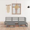 vidaXL 5-tlg. Garten-Lounge-Set Grau Massivholz Kiefer