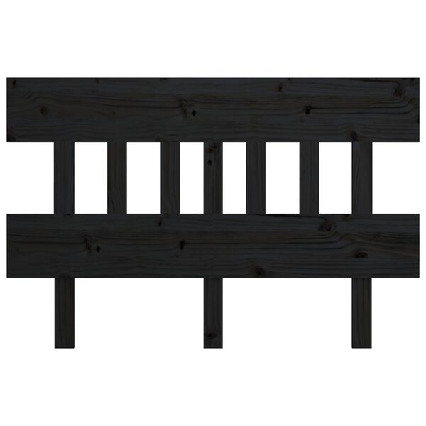 vidaXL Kopfteil Schwarz 183,5x3x81 cm Massivholz Kiefer