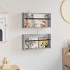 vidaXL Magazinregal 2 pcs Graues Sonoma 60 x 12 x 30 cm Holzwerkstoff