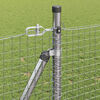 vidaXL Zaunpfosten Silber 100 x 0,8 m (25 x 25 mm Maschendraht) Stahl