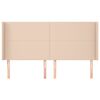 vidaXL Kopfteil mit Ohren Cappuccino-Braun 183x16x118/128cm Kunstleder
