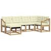 vidaXL Outdoor-Sofagarnitur 6 stk. Wei&szlig; und Creme