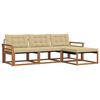 vidaXL Outdoor-Sofagarnitur 4 stk. Natur und Beige