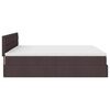 vidaXL Ottoman-Bett mit Matratze Dunkelbraun 160x200 cm Stoff