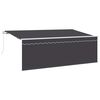 vidaXL Einziehbare Markise Anthrazit 400 x 200 cm Stoff