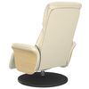 vidaXL Massagesessel mit Fu&szlig;teil Creme Kunstleder