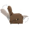 vidaXL Massagesessel mit Aufstehhilfe Taupe Stoff