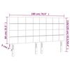 vidaXL Kopfteil Hellgrau 180x5x118/128 cm Samt