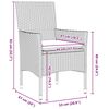 vidaXL Garten Essgruppe mit Kissen 5 pcs Beige Poly-Rattan