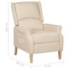 vidaXL Relaxsessel Verstellbar Creme Stoff