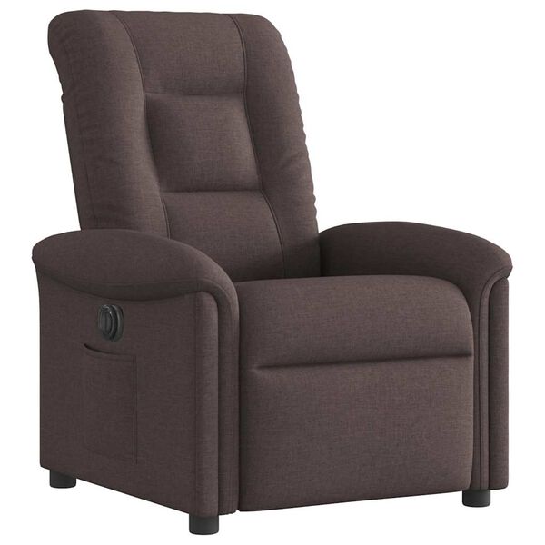 vidaXL Relaxsessel Elektrisch Dunkelbraun Stoff