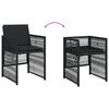 vidaXL 17-tlg. Garten-Essgruppe mit Kissen Schwarz Poly Rattan