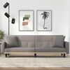 vidaXL Schlafsofa mit Kissen Taupe Stoff