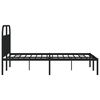vidaXL Bettgestell mit Kopfteil Metall Schwarz 140x200 cm