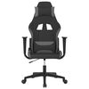 vidaXL Gaming-Stuhl mit Massagefunktion Schwarz und Hellgrau Stoff