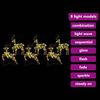 vidaXL LED Rentiere mit 180 LEDs 6 pcs Gold PET