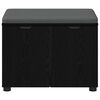 vidaXL Flurbank mit Kissen Schwarz Eichen-Optik 60 x 38 x 46 cm