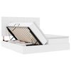 vidaXL Aufbewahrungsbett mit Matratze Reinweiß 200 x 200 cm Kunstleder