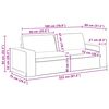 vidaXL Sofa 180cm 2 pcs Dunkelgrau Metall