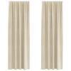 vidaXL Verdunkelungsvorh&auml;nge 2 pcs Creme 140 x 245 cm Samt