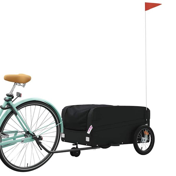 vidaXL Fahrradanh&auml;nger Schwarz 45 kg Eisen