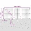 vidaXL Zaun mit Pfosten Grau 1 x 25 m Stahl