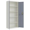 vidaXL Aktenschrank Hellgrau und Dunkelgrau 90x40x200 cm Stahl