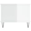vidaXL Couchtisch Hochglanz-Wei&szlig; 90x50x40 cm Holzwerkstoff