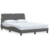 vidaXL Bettgestell ohne Matratze Dunkelgrau 140x190 cm Stoff