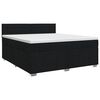 vidaXL Boxspringbett mit Matratze Schwarz 180 x 200 cm Stoff