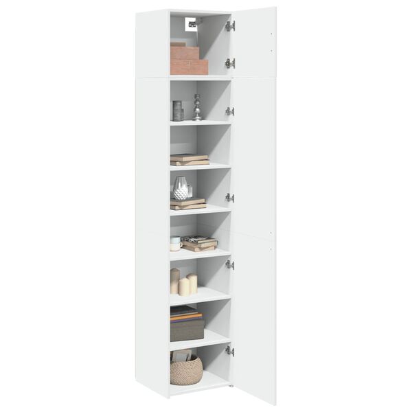vidaXL Hochschrank Schmal Wei&szlig; 45x42,5x225 cm Holzwerkstoff