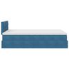 vidaXL Ottoman-Bett mit Matratze & LEDs Dunkelblau 120x200 cm Samt
