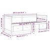 vidaXL Tagesbett Schwarz 80x200 cm Massivholz Kiefer