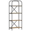 vidaXL B&uuml;cherregal 4 Ebenen 60 x 30 x 146 cm Holzwerkstoff