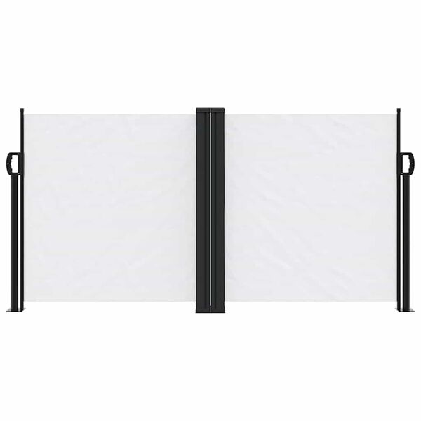 vidaXL Seitenmarkise Ausziehbar Wei&szlig; 120x1200 cm