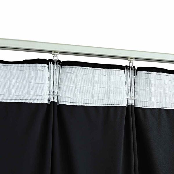vidaXL Verdunkelungsvorh&auml;nge mit Haken 2 Stk. Samt Schwarz 140x175 cm
