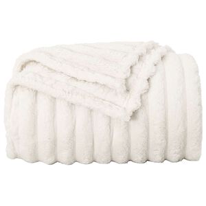 vidaXL &Uuml;berwurfdecke Creme 150 x 130 cm Fleece