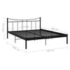 vidaXL Bettgestell Schwarz Metall 160x200 cm