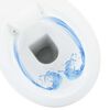 vidaXL Randloses WC 7 cm Extra H&ouml;he Soft-Close Keramik Wei&szlig;
