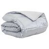 vidaXL Sommerdecke Silber 240 x 260 cm Satin und Mikrofaser