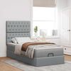vidaXL Ottoman-Bett mit Matratze Hellgrau 80x200 cm Stoff