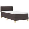 vidaXL Boxspringbett mit Matratze Dunkelbraun 200 x 100 cm Polyester