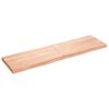 vidaXL Tischplatte Hellbraun 180x50x(2-6)cm Massivholz Eiche Behandelt