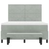 vidaXL Boxspringbett mit Matratze Hellgrau 140 x 200 cm Samt