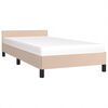 vidaXL Bettgestell mit Kopfteil ohne Matratze Cappuccino 100x200 cm