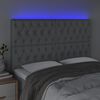 vidaXL LED Kopfteil Hellgrau 144x7x118/128 cm Stoff